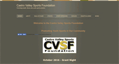 Desktop Screenshot of castrovalleysportsfoundation.org