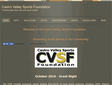 Tablet Screenshot of castrovalleysportsfoundation.org